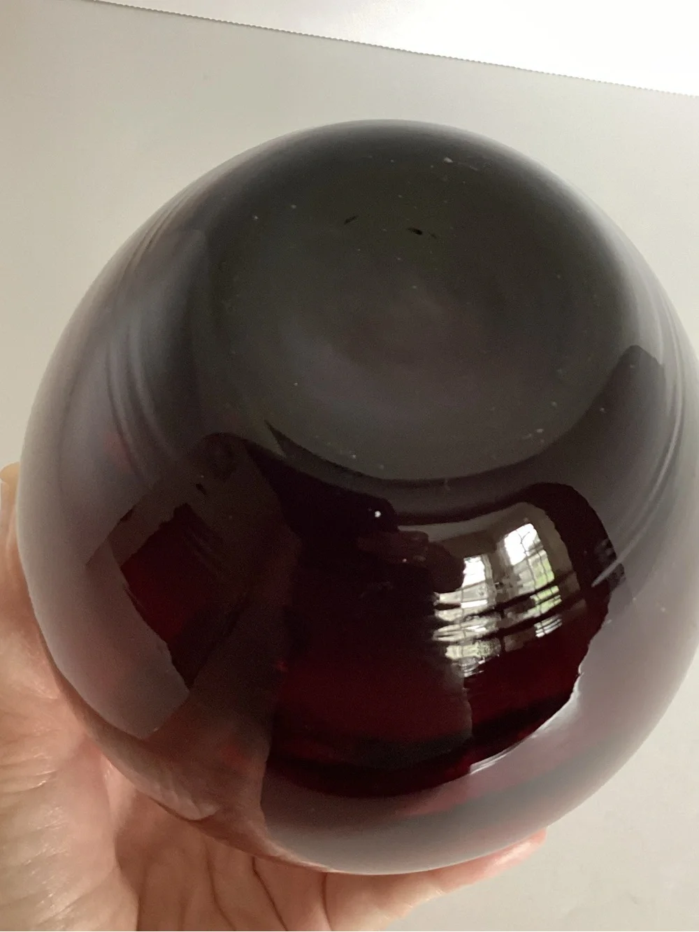 IKEA Salong Bud Vase By Johanna Jelinek Ruby Red Hand Blown Heavy Art Glass VTG